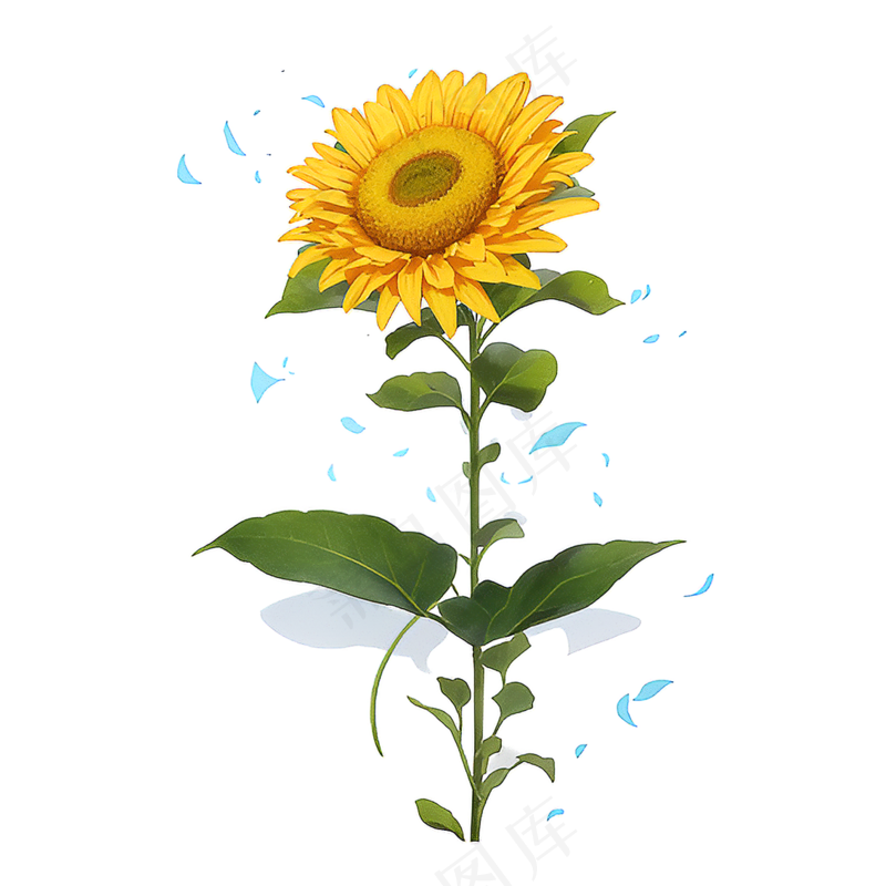 黄色向日葵免抠素材55