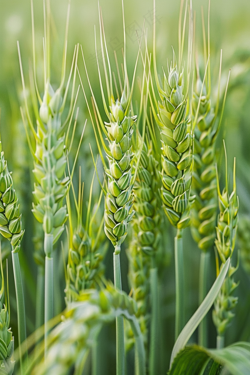 小麦绿色麦穗小满芒种粮食丰收摄影图