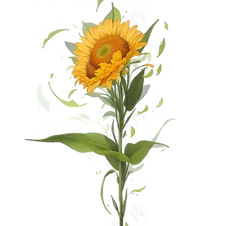 黄色向日葵免抠素材27