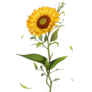 黄色向日葵免抠素材45