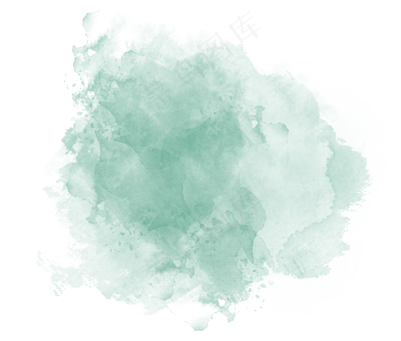 中国新年传统水墨晕染彩色免扣图片素材36
