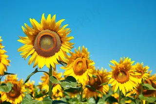 向日葵向阳鲜花摄影图