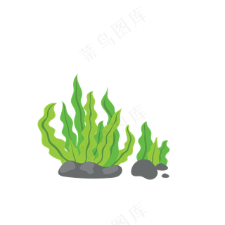 免扣卡通海藻绿植
