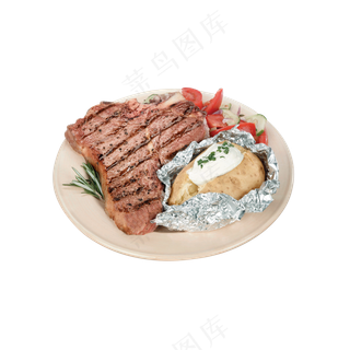 免抠牛排芝士土豆米饭