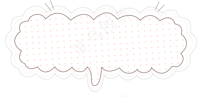 卡通聊天对话方框气泡可爱边框PNG透明免抠装饰图案 PS设计