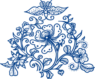 古代青花瓷图案花纹中国风图案祥云纹理传统图腾PNG免扣素材