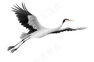 仙鹤国风插画免抠