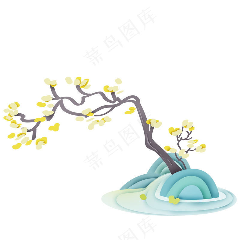 简约桂花免扣元素