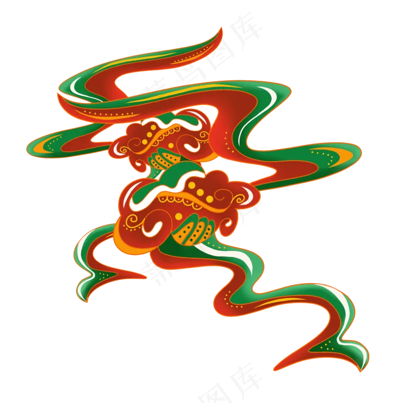 国潮敦煌云纹祥云插画免扣素材 (49)