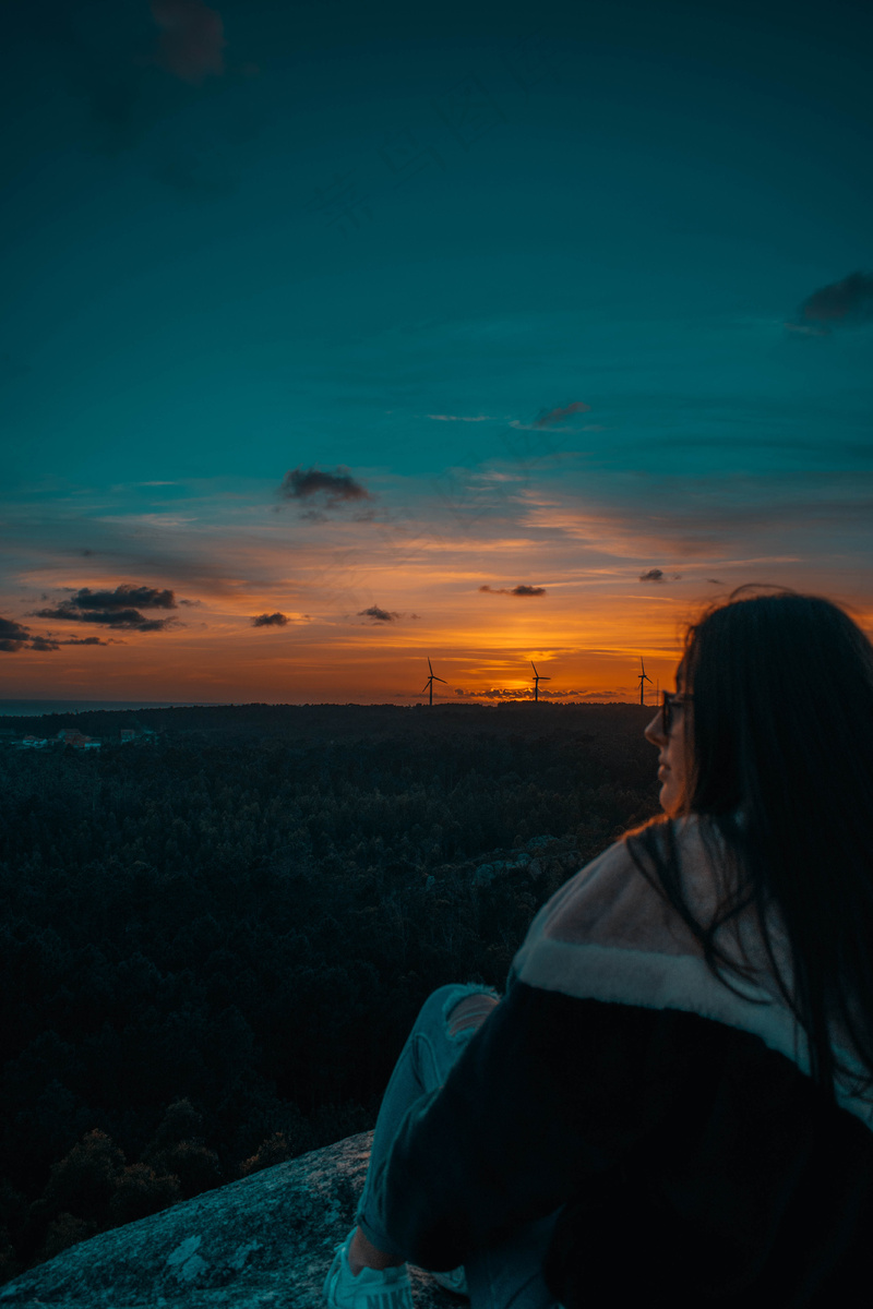 夕阳晚霞图片