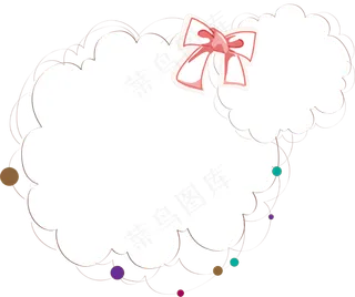 卡通聊天对话方框气泡可爱边框PNG透明免抠装饰图案 PS设计