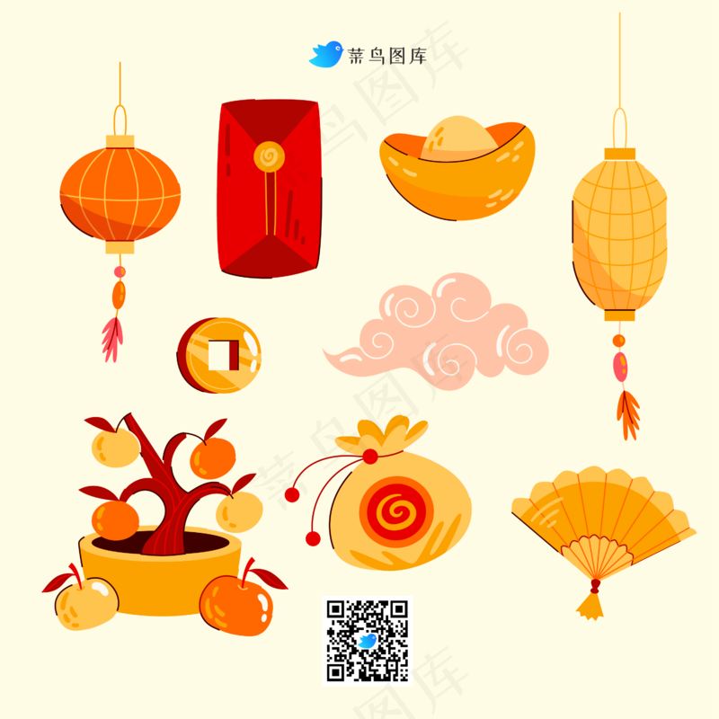 中国新年矢量图形插画元素矢量免扣AI素材ai矢量模版下载