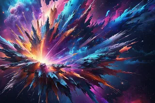 创意抽象炫酷宇宙爆炸色彩背景图片