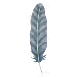 水彩羽毛免扣