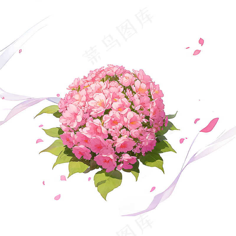 粉色花朵桃花玫瑰免抠素材78