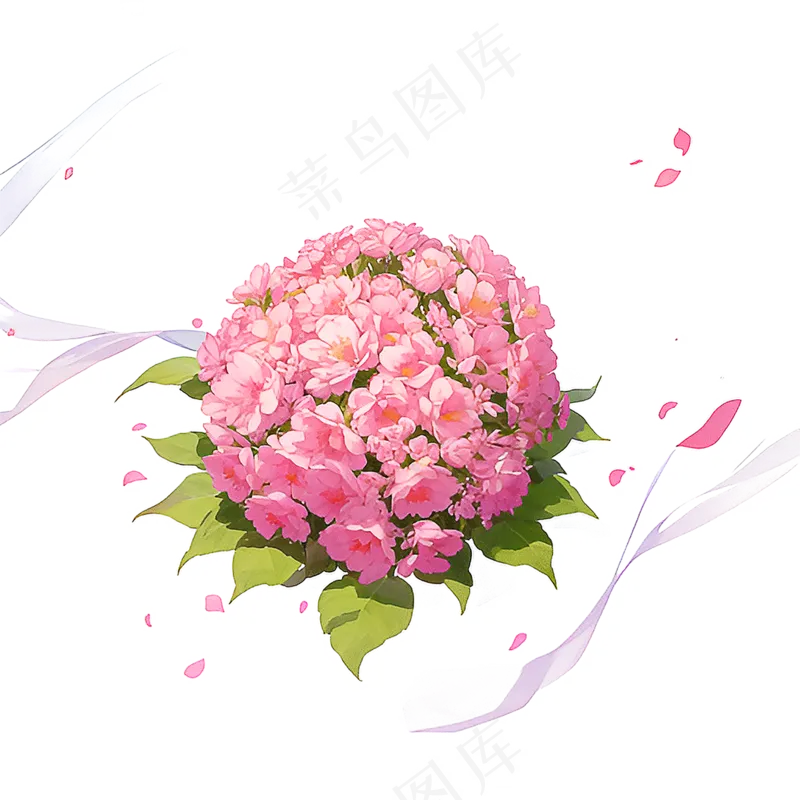粉色花朵桃花玫瑰免抠素材78