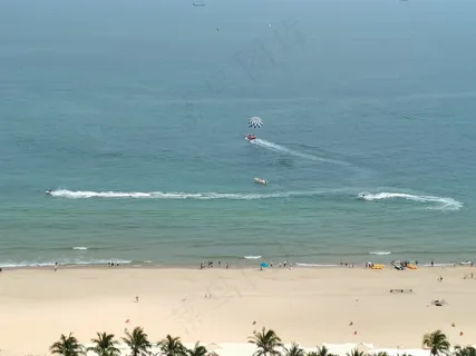 海边景色海岸线沙滩