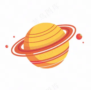 宇宙星球太阳系银河卡通插画免抠