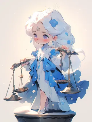 十二星座系列插画天秤座