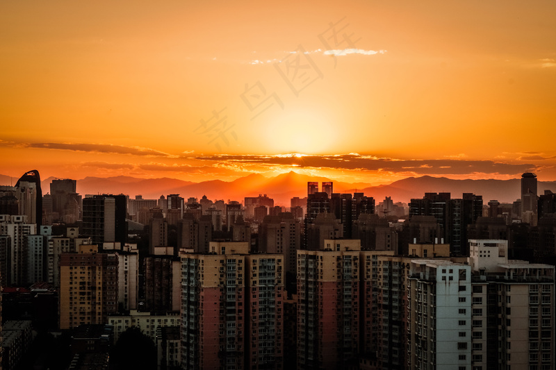 夕阳晚霞图片