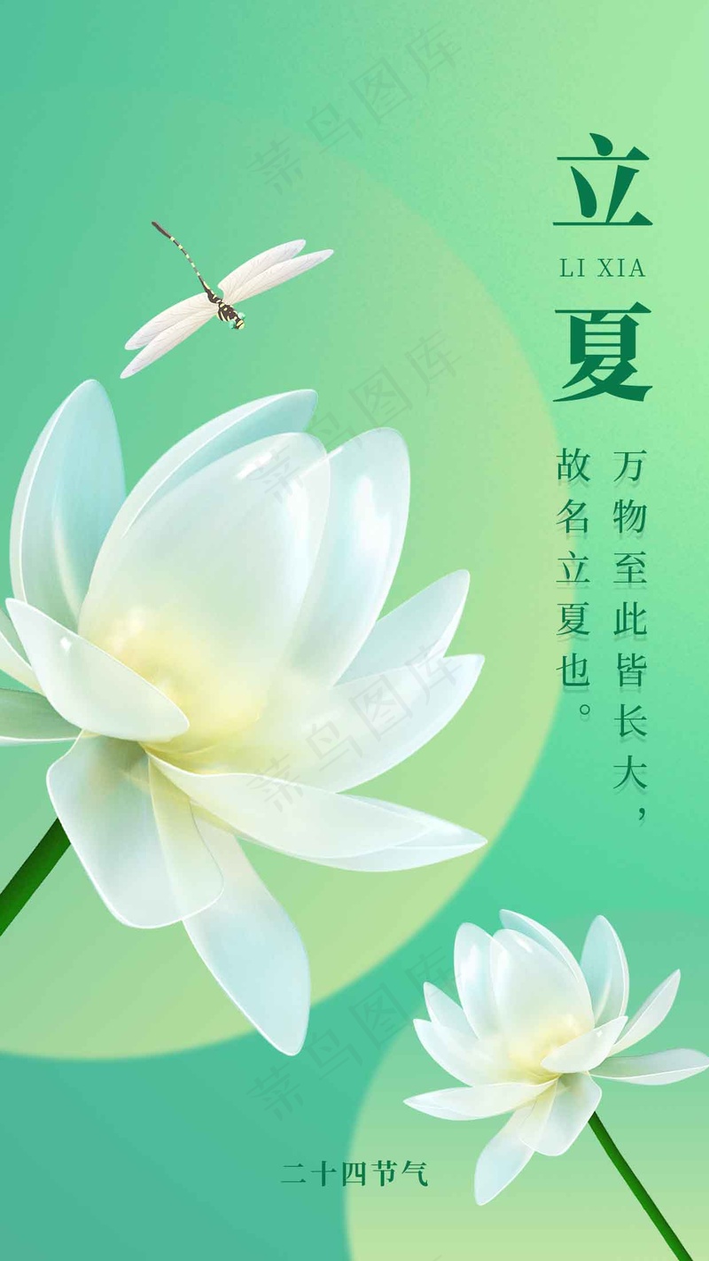 立夏节气海报psd模版下载