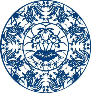 古代青花瓷图案花纹中国风图案祥云纹理传统图腾PNG免扣素材