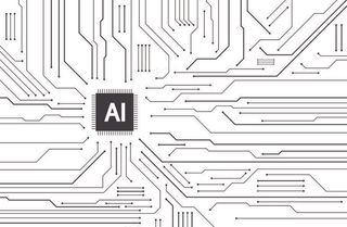 科技线条人工智能演示