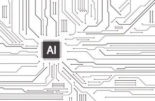 科技线条人工智能演示