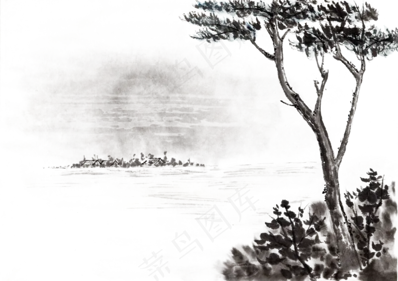 新中式水墨山水画5