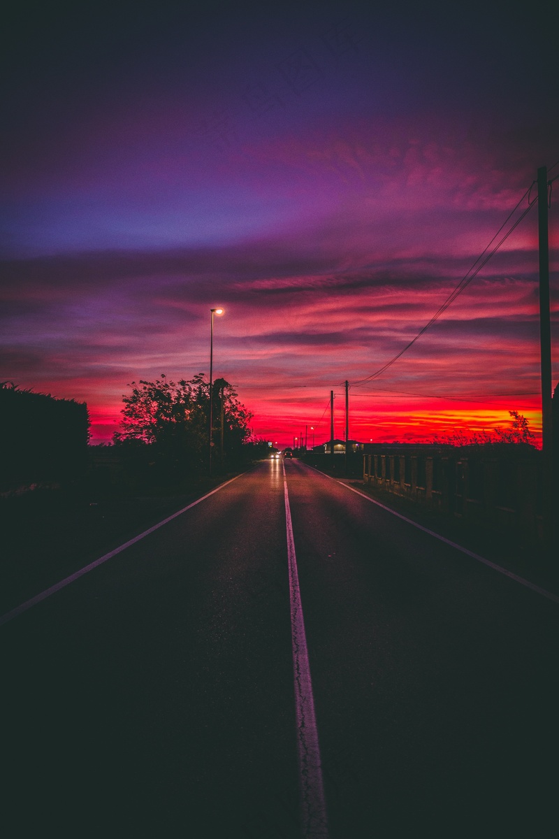 夕阳晚霞图片