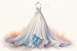 婚纱设计稿插画背景