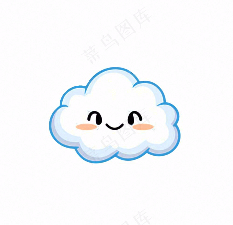 白云云朵天气卡通插画免抠(1056x1024)