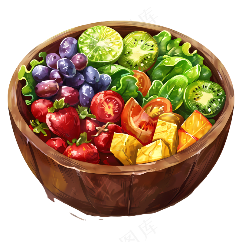 免抠一碗蔬菜沙拉