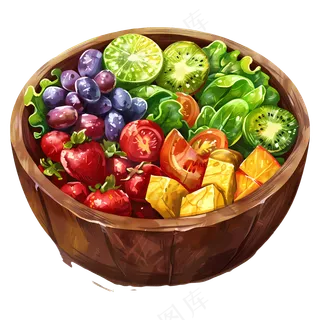 免抠一碗蔬菜沙拉