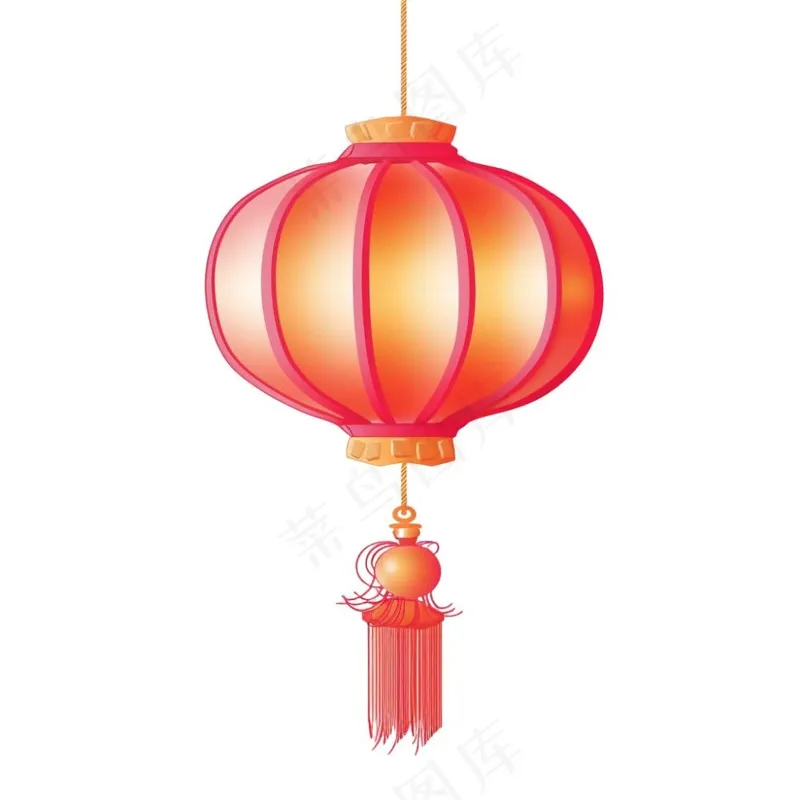 红灯笼新年春节节日卡通插画免抠(1024x1024)