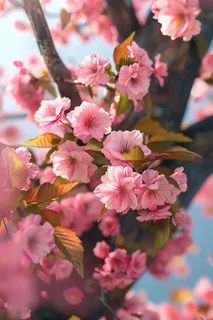 春日樱花花朵摄影图