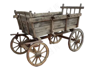 老旧木推车