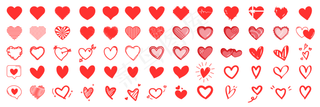 爱心集合，爱心，心形，红色爱心，多样爱心，爱，大红色爱心