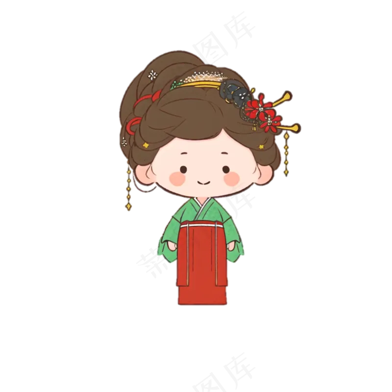 可爱Q版汉服卡通女生 (8)