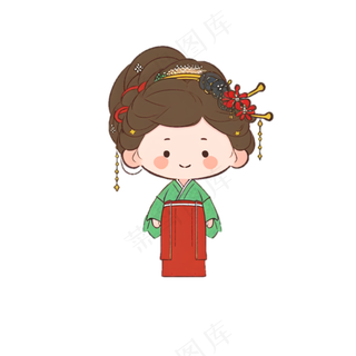 可爱Q版汉服卡通女生 (8)