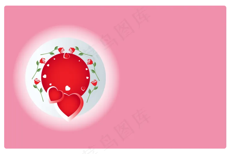 红色情人节贺卡封面矢量AI素材ai矢量模版下载