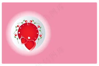 红色情人节贺卡封面矢量AI素材