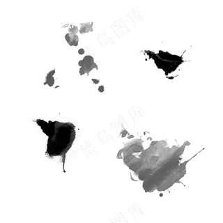 笔触水墨素材