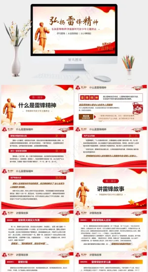 学习雷锋公益宣传PPT模板预览图