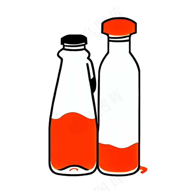 番茄酱食物西餐插画简约简笔画图标