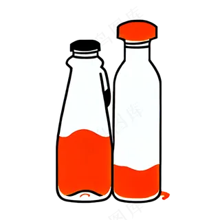 番茄酱食物西餐插画简约简笔画图标