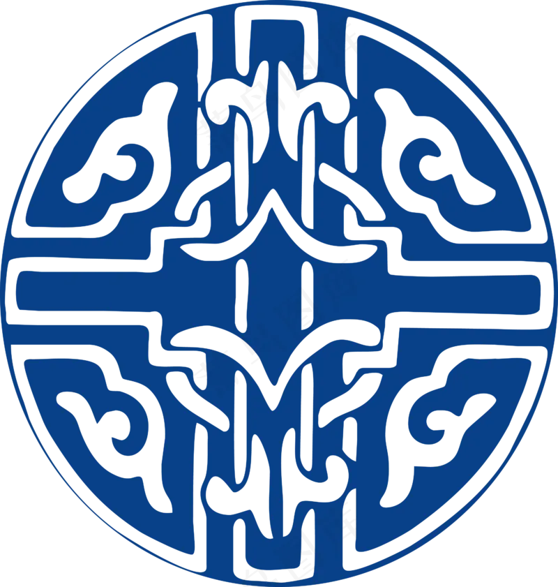 古代青花瓷图案花纹中国风图案祥云纹理传统图腾PNG免扣素材