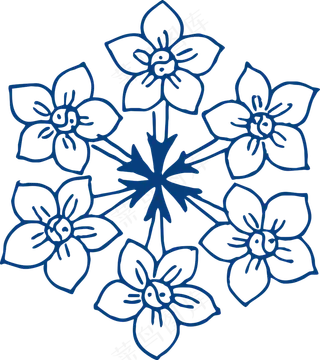 古代青花瓷图案花纹中国风图案祥云纹理传统图腾PNG免扣素材