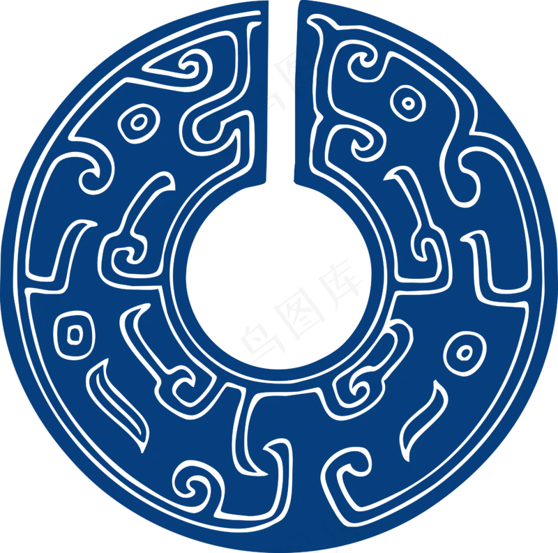 古代青花瓷图案花纹中国风图案祥云纹理传统图腾PNG免扣素材