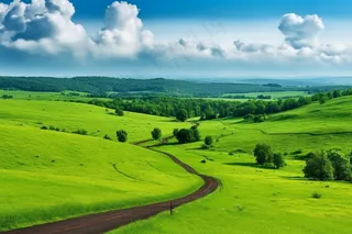 新疆春天草原风光大自然风景摄影图